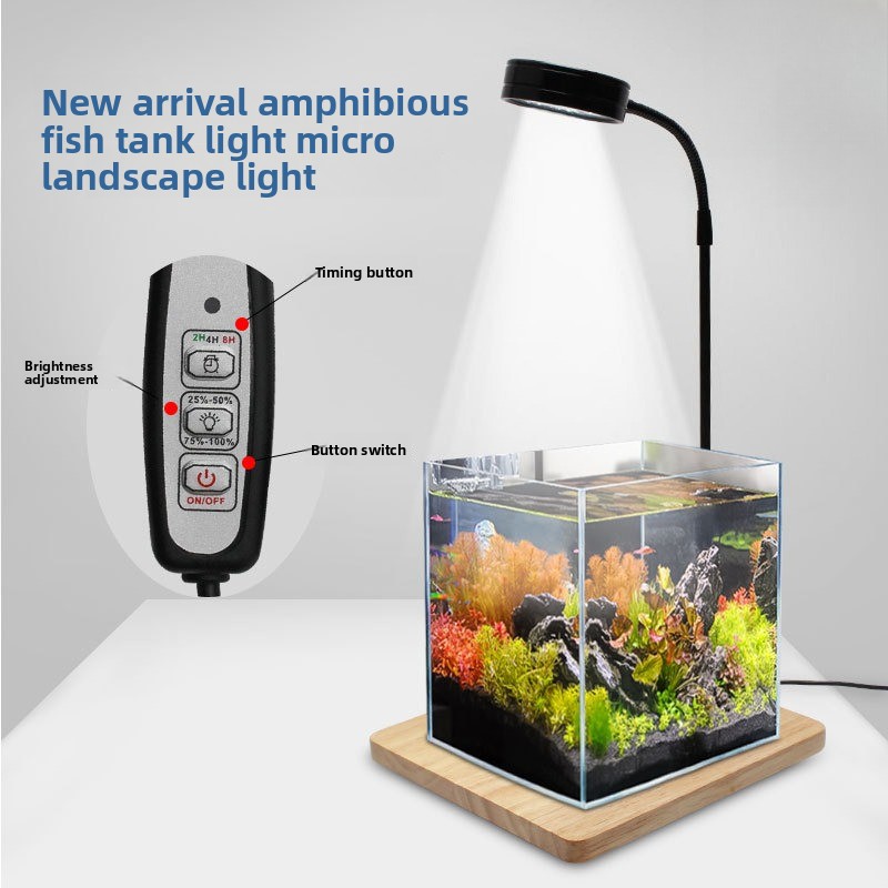 Aquarium Plant On Wood - Luz de Aquário USB com Temporizador